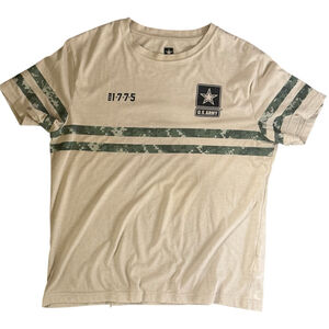 Men's U.S. Army Beige Green Short Sleeve Tee L